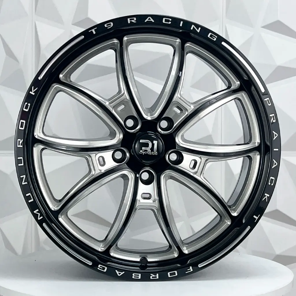 RIN 18X8.5 5-114.3 R1 SPORT 1042HB BLACK+MILLING ET38 CB73.1