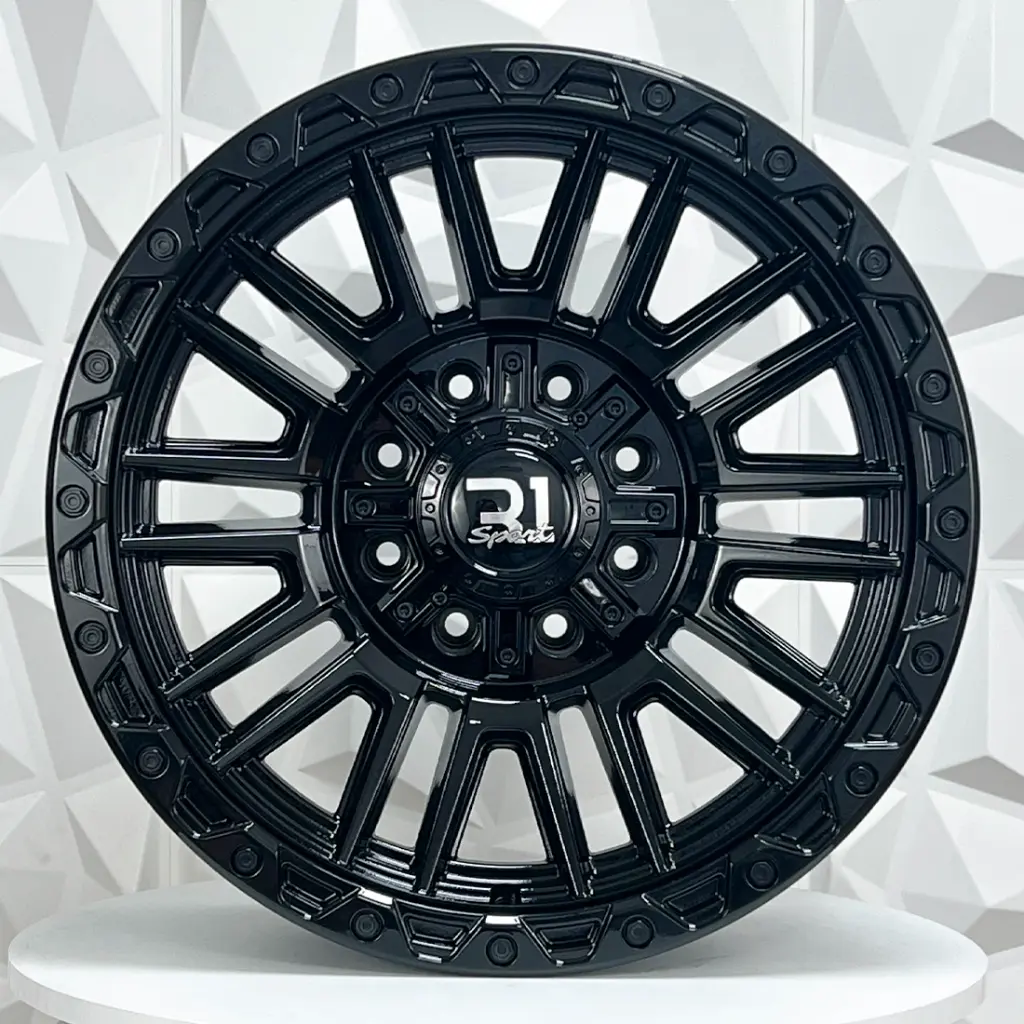 RIN 20X9.5 8-170/180 R1 SPORT 1892B FULL GLOSS BLACK+RIVETS ET-12 CB125.1