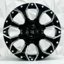 RIN 16X8 6-139.7 R1 SPORT QC827 FU BLACK MILLING ET10 CB106.1