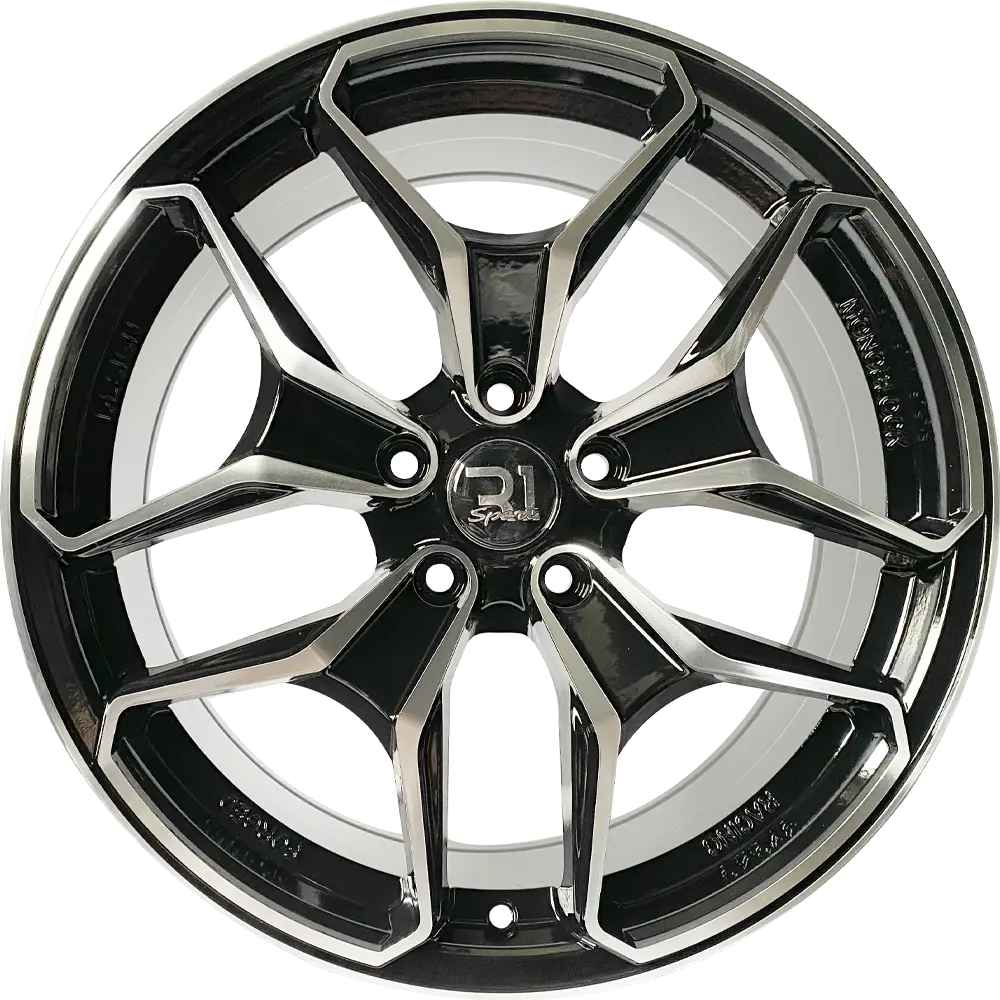 RIN 18X8 5-112 R1 SPORT 8941 BLACK MACHINE FACE ET40 CB73.1