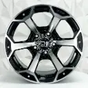 RIN 16X8 5-135 R1 SPORT 6989 BLACK MACHINE FACE ET0 CB87.1