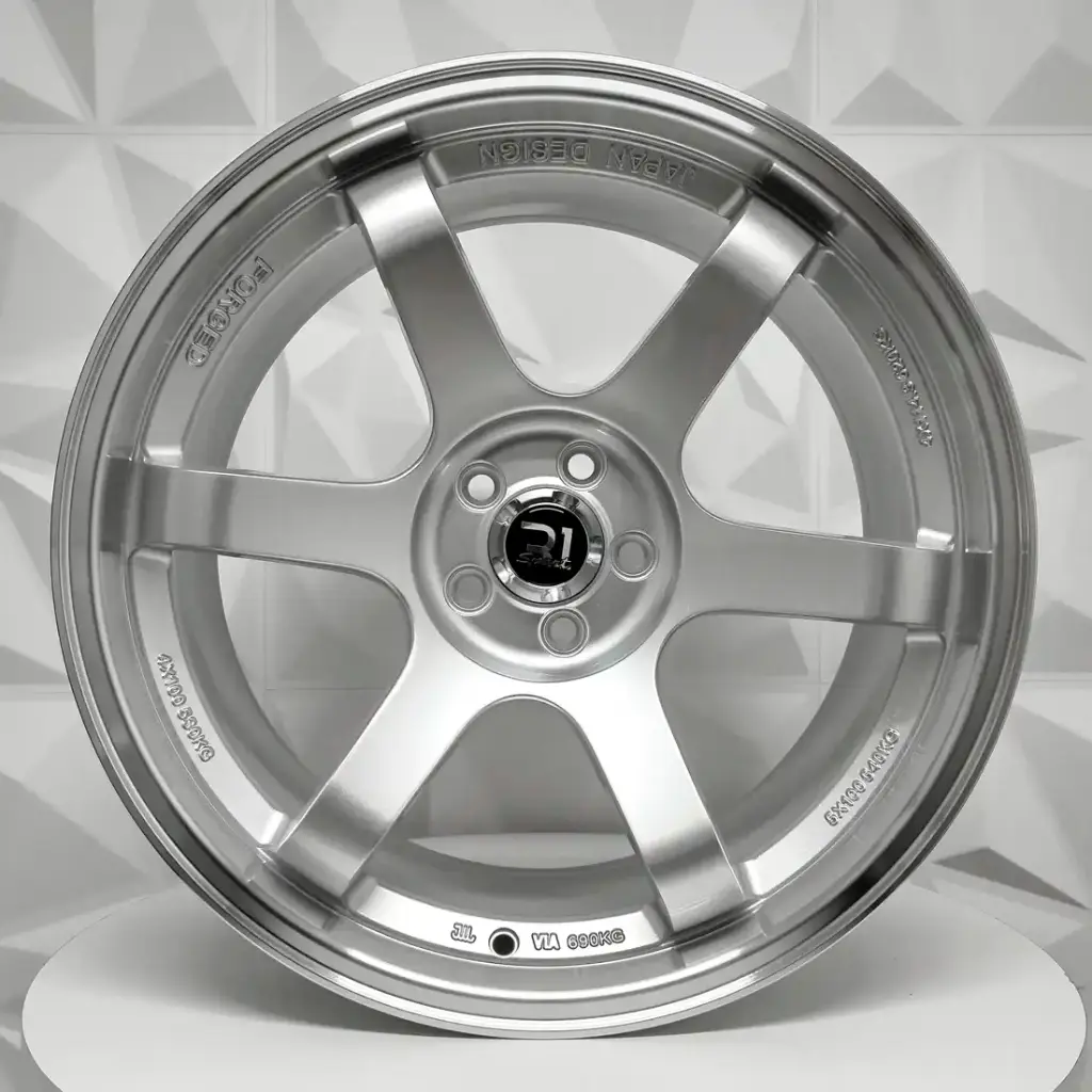 RIN 18X8 5-100 R1 SPORT A003 SILVER MACHINE LIP ET38 CB73.1
