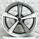 RIN 20X9 5-127 R1 SPORT QC5205 BLACK MACHINE FACE+MI ET15 CB78.3