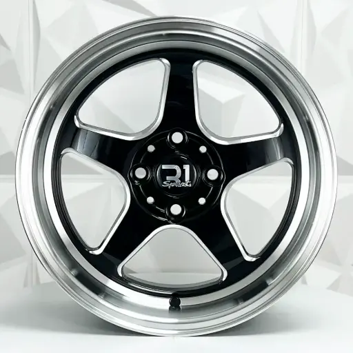 [151539F] RIN 15X7 4-100 R1 SPORT DX425/689 BLACK MILLING WINDOW MACHINE LIP ET35 CB73.1